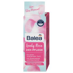 BALEA - Lovely Rose 24h-Pflege Crème hydratante à l'eau de rose, au beurre de karité et à la niacinamide 50 ml