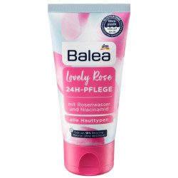 BALEA - Lovely Rose 24h-Pflege Crème hydratante à l'eau de rose, au beurre de karité et à la niacinamide 50 ml