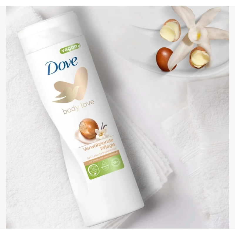 DOVE - BODY LOTION - LAIT CORPOREL HYDRATANT POUR PEAUX SÈCHES -SOINS choyant, Verwöhnende Pflege 400 ML