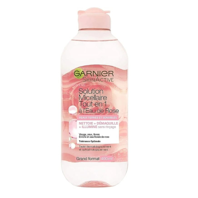 GARNIER - Solution Micellaire Tout En 1 à l'eau de rose 400 ml