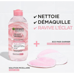 GARNIER - Solution Micellaire Tout En 1 à l'eau de rose 400 ml