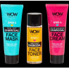 Wow factory - kit de nettoyage visage au charbon de bois  3-en-1 ( 3 x 75 ml)