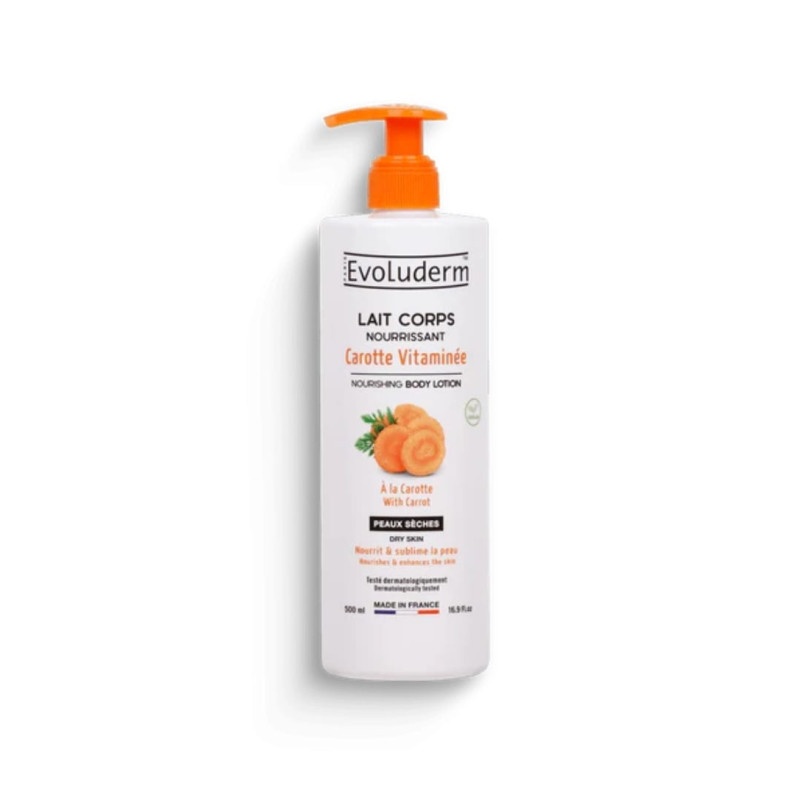 EVOLUDERM - Lait Corps Nourrissant Carotte Vitaminée 500 ml