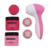 Set de nettoyage pour le visage à Dual vitesse - 6 pièces - Rose