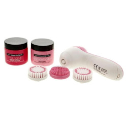 Set de nettoyage pour le visage à Dual vitesse - 6 pièces - Rose