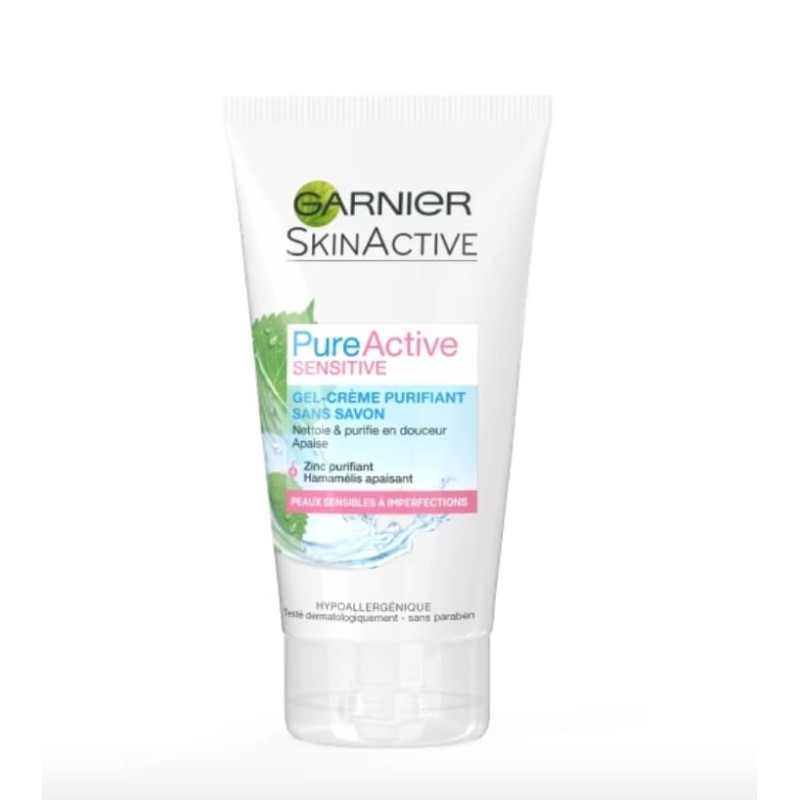 GARNIER PURE-ACTIVE SENSITIVE Gel-crème purifiant sans savon