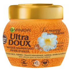 GARNIER Ultra Doux Masque Merveilleux Nourrissant Huile d'Argan Camélia