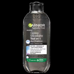 GARNIER PURE-ACTIVE - Gelée Micellaire Tout en 1 au Charbon 400 ml