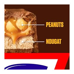 SNICKERS barre chocolat, caramel et cacahuètes - Multipack 5x50g