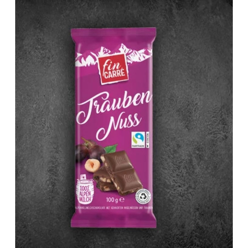 Fin carré - Tablette de chocolat aux noisettes 100 g