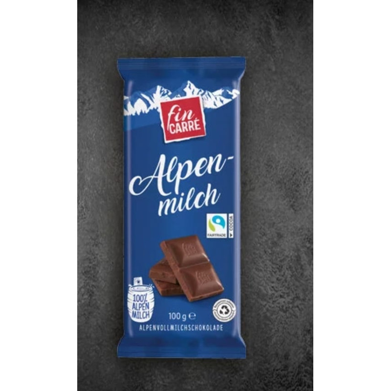 FIN CARRÉ - Tablettes de chocolat au lait 100 g