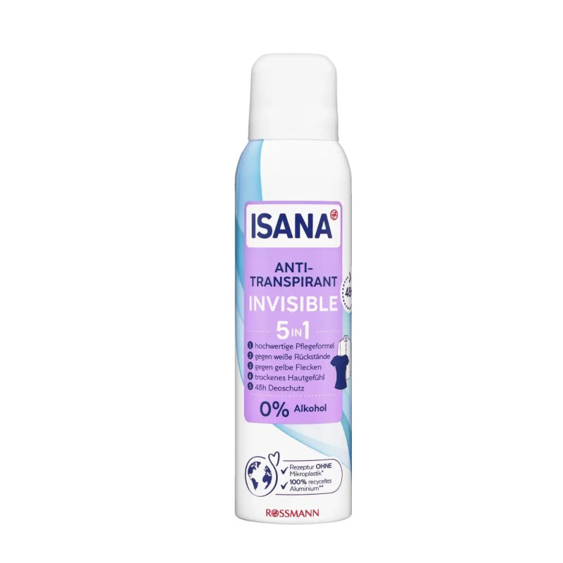 ISANA Spray anti-transpirant Invisible 5in1, 150 ml