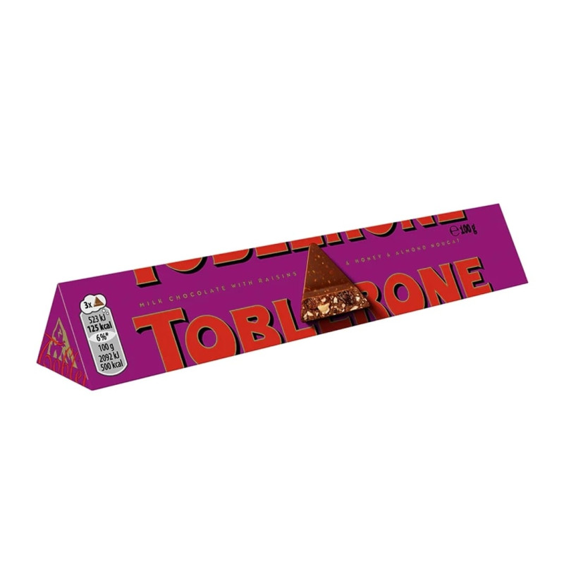 Toblerone -Tablette Chocolat au lait Suisse  Fruits et Noix 100 g