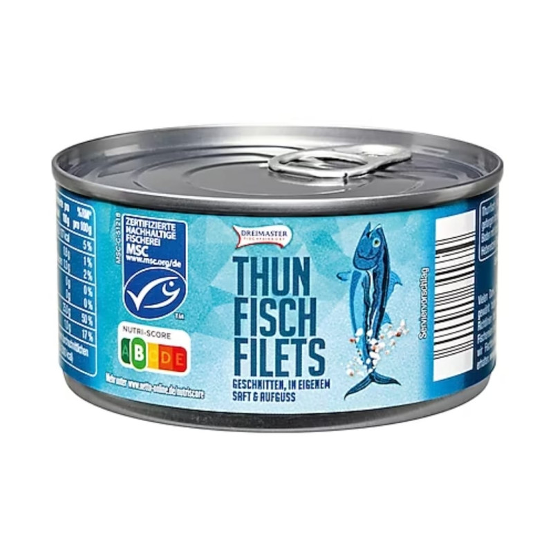 Dreimaster- Filets de thon dans leur propre jus 150 g