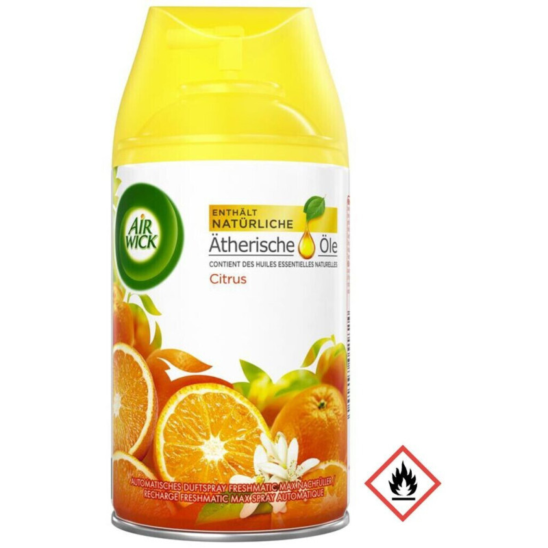 AIR WICK - Recharge désodorisant aérosol citrus Freshmatic 250 ml