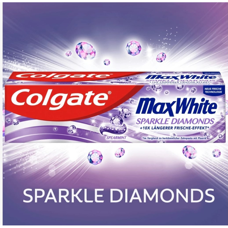 Colgate - Dentifrice Max White Sparkle Diamonds, 75 ml