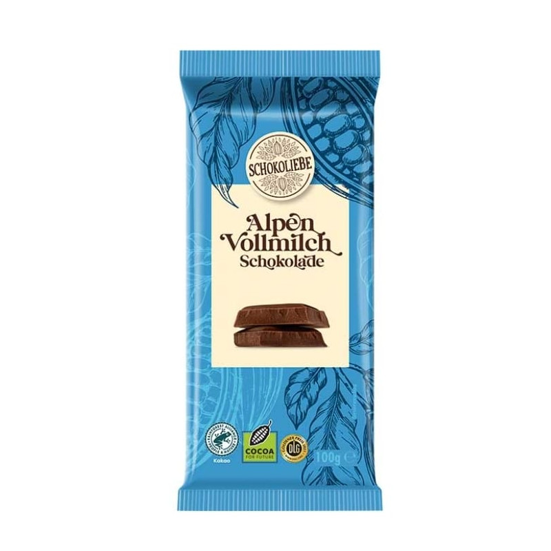 SCHOKOLIEBE - Chocolat au lait des Alpes 100 g