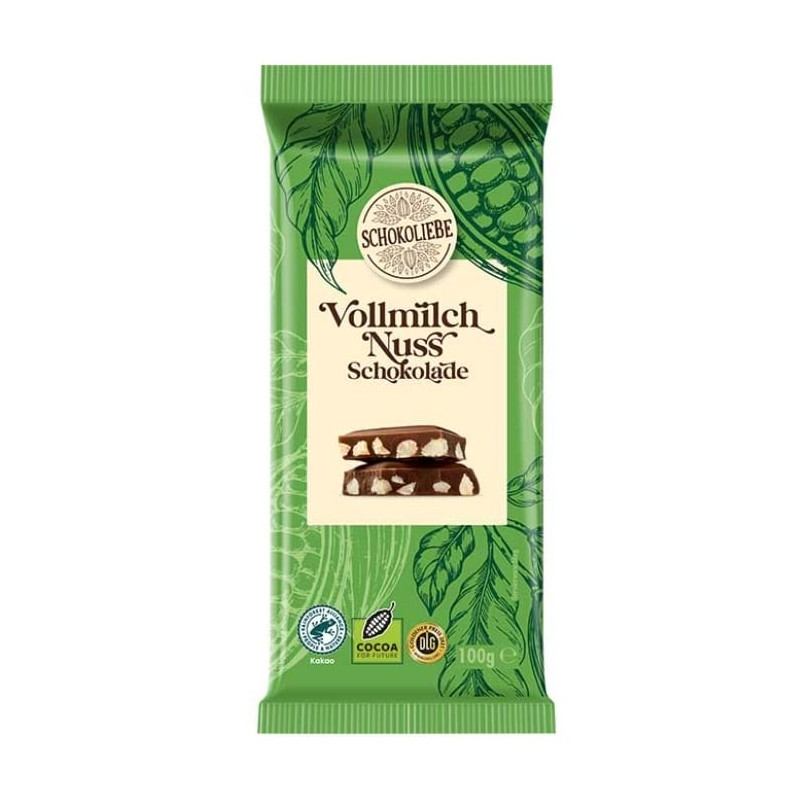 SCHOKOLIEBE - Chocolat aux noisettes Vollmich 100 g