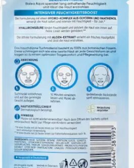 BALEA – Masque en tissu Aqua, 1 pièce